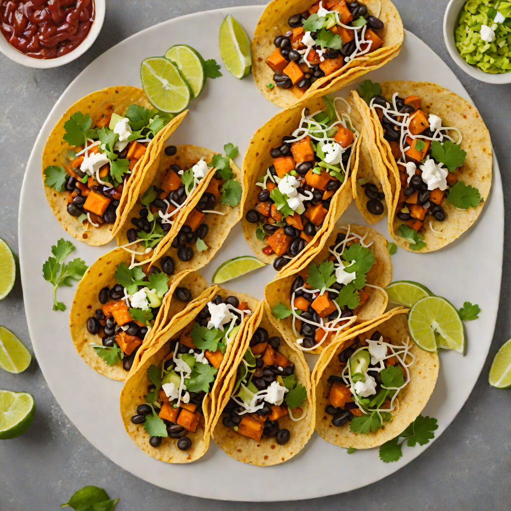 Whimsical Spiced Sweet Potato and Black Bean Tacos