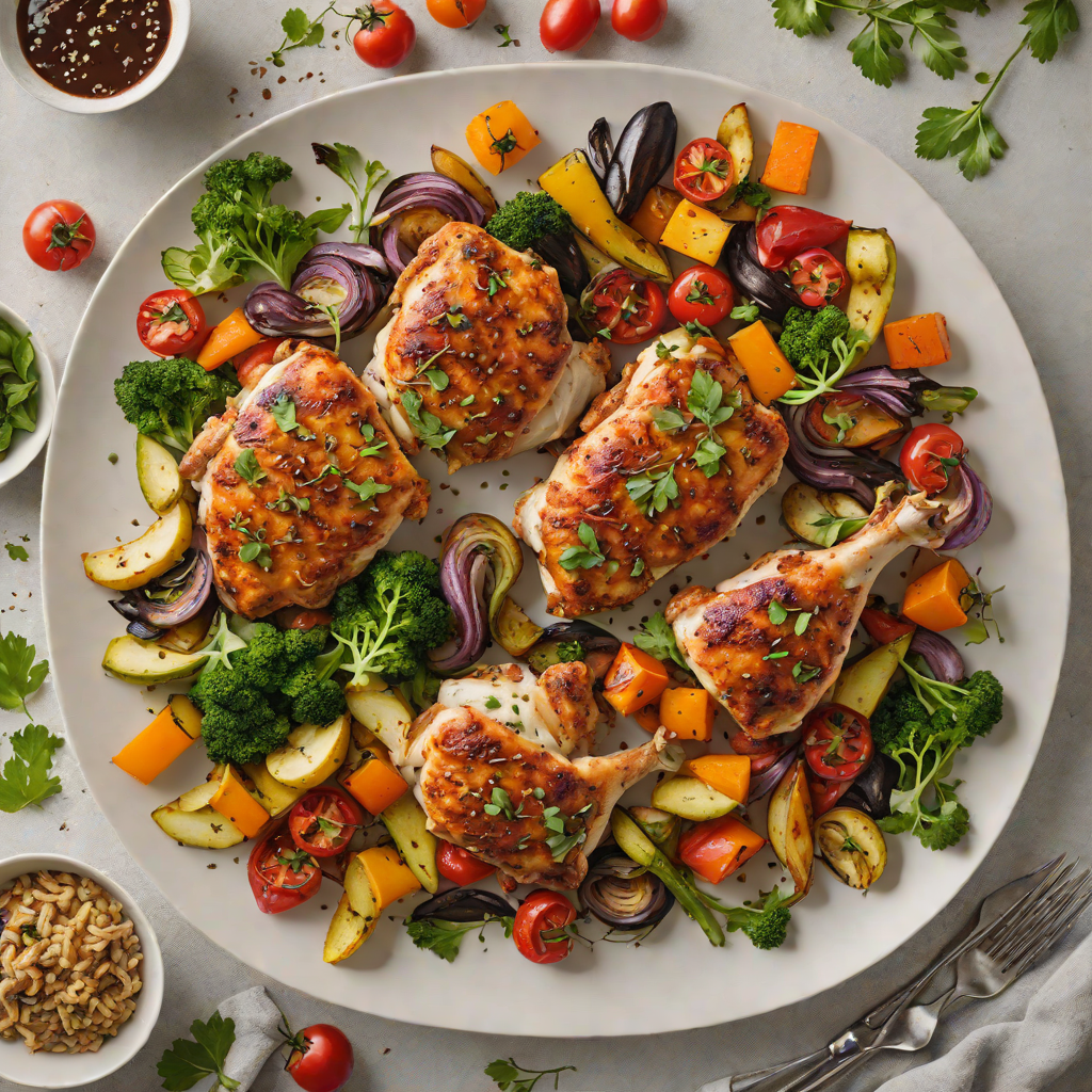 Sheet Pan Adobo-Spiced Chicken with Roasted Vegetables