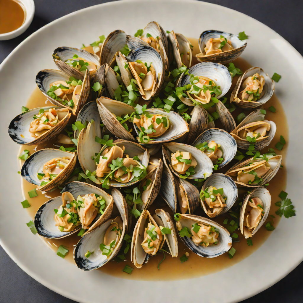 Sake-Steamed Clams with Miso Butter and Scallions