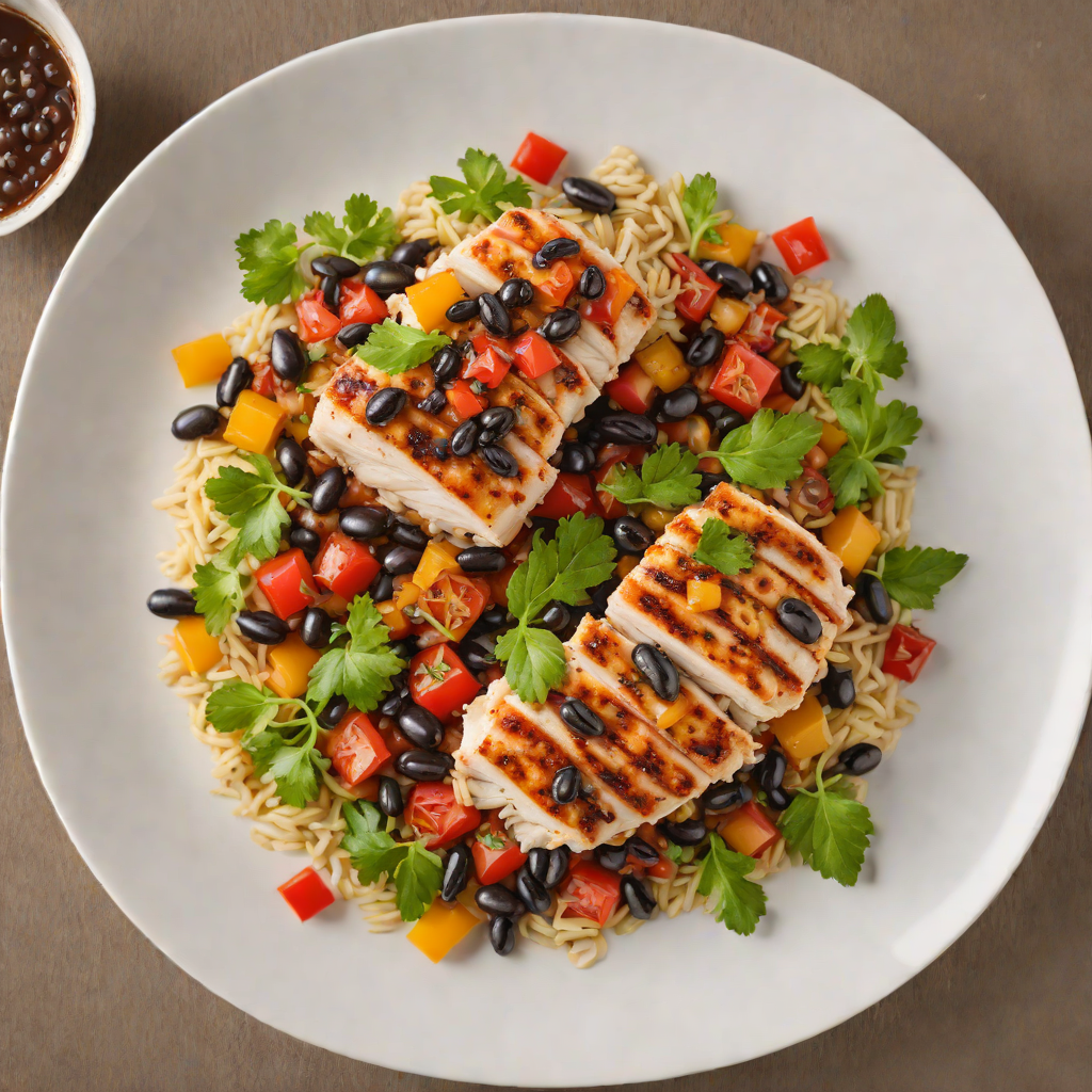 Pan-Seared Pollo with Tomato and Black Bean Ragout