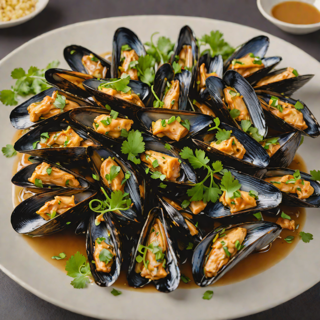 Sake-Steamed Mussels with Miso Butter and Scallions