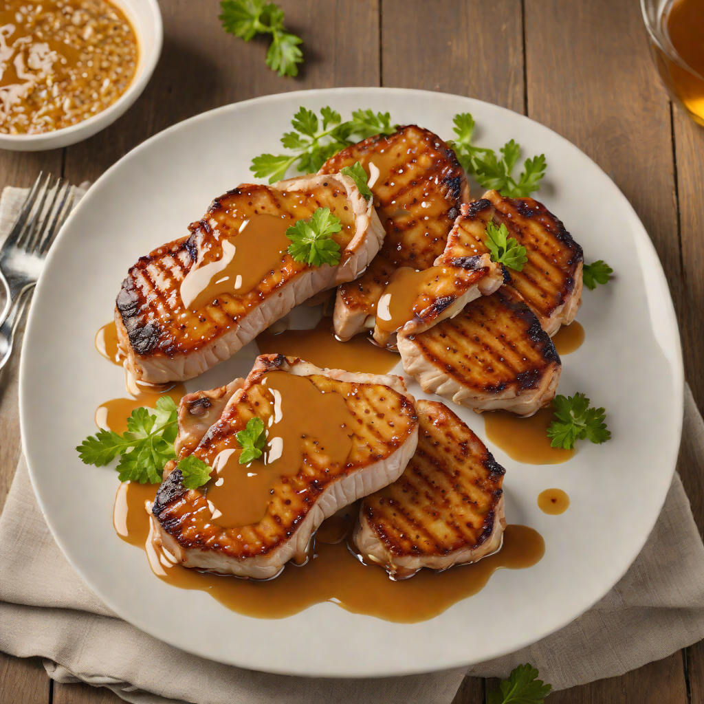 Pan-Seared Pork Chops with Half-Honey Glaze
