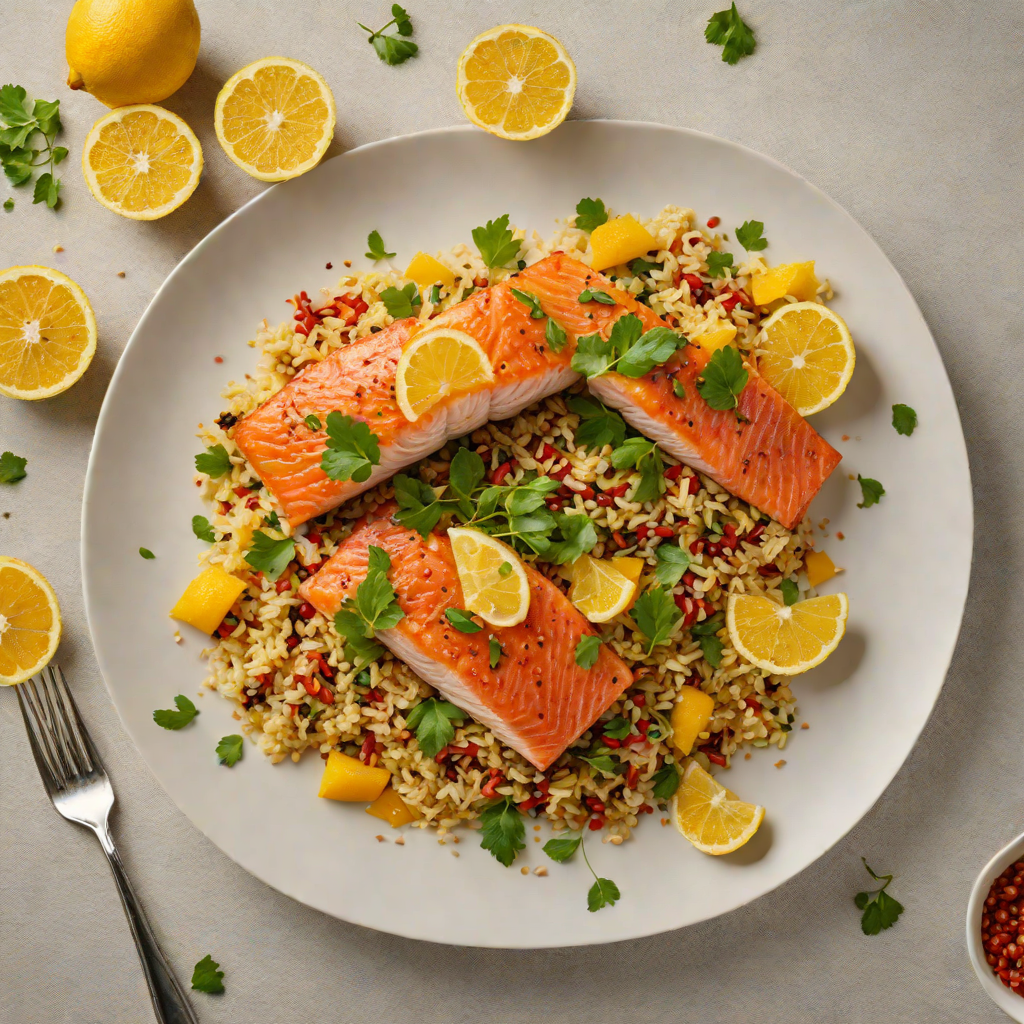 Infrared Oven Seared Salmon with Citrus-Infused Quinoa