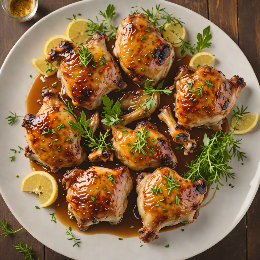 Honey-Glazed Roasted Chicken Thighs with Garlic and Thyme