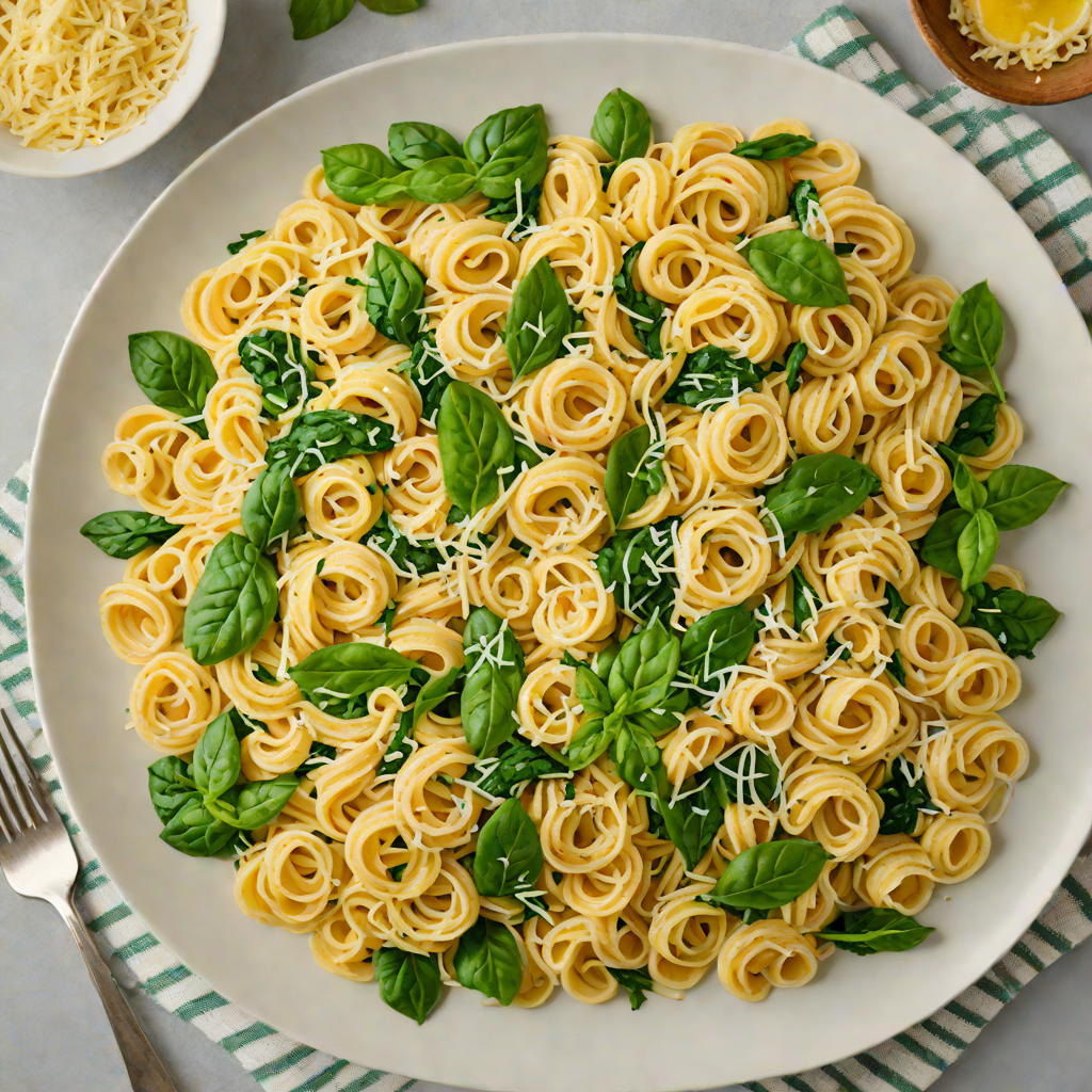 One-Pot Creamy Lemon Garlic Pasta with Spinach and Parmesan