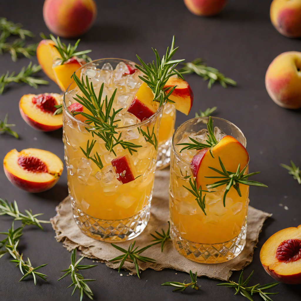 Rosemary-Peach Whiskey Smash