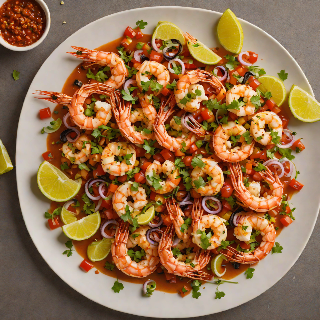 Charred Mariscos KC-Style Shrimp with Spicy Salsa Bar Sauce