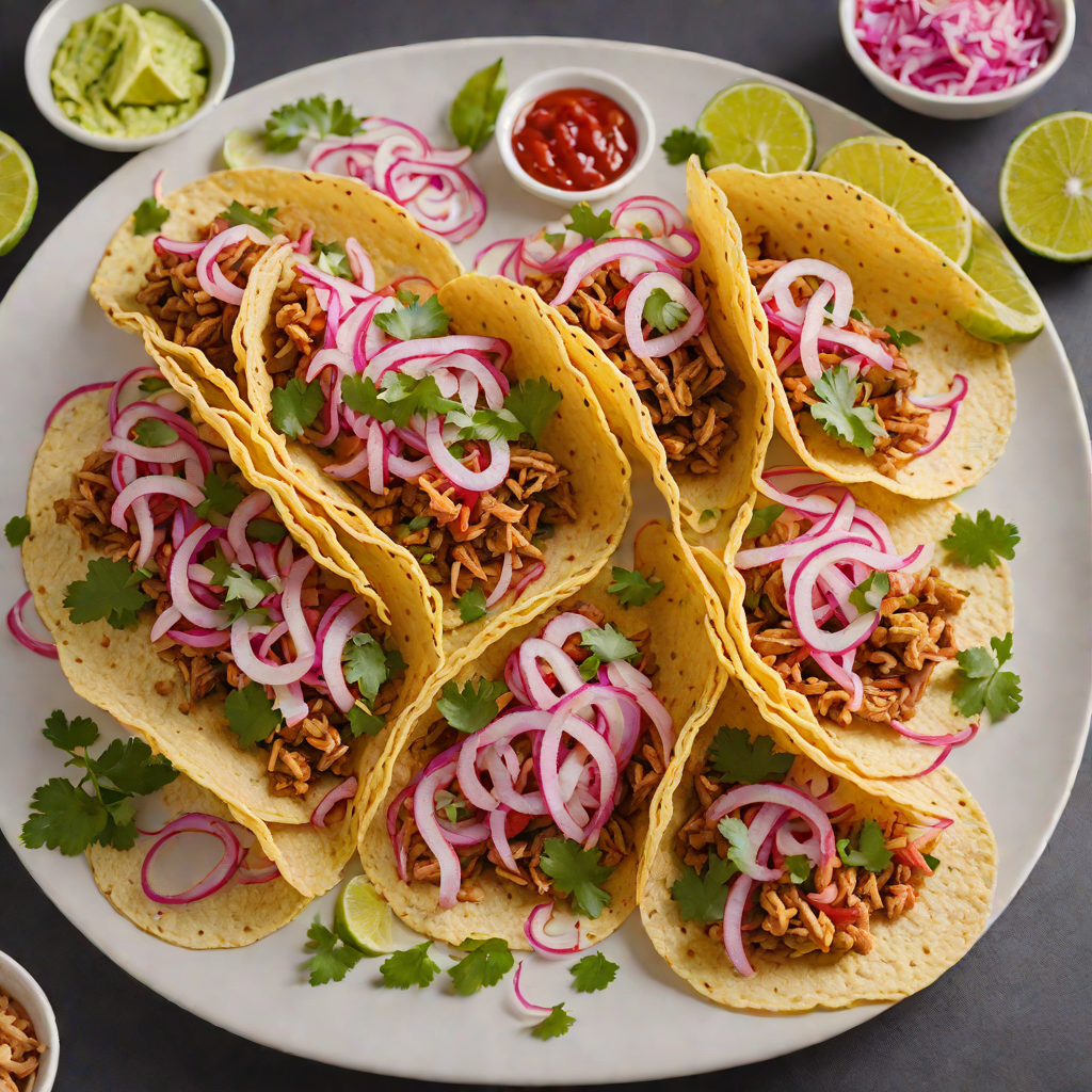 Salsa Bar Style Tripe Tacos with Pickled Red Onions
