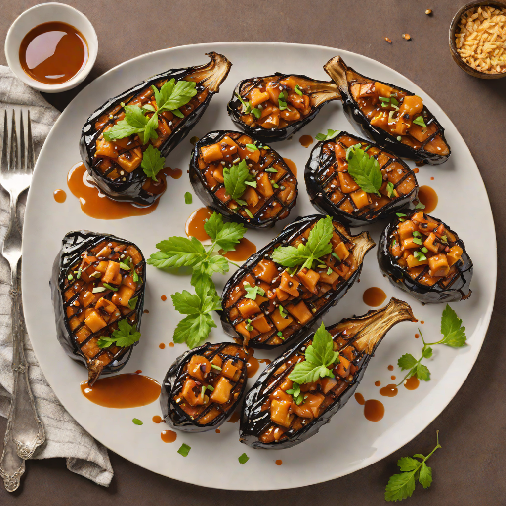 Tamarind and Jaggery Glazed Grilled Eggplant Steaks