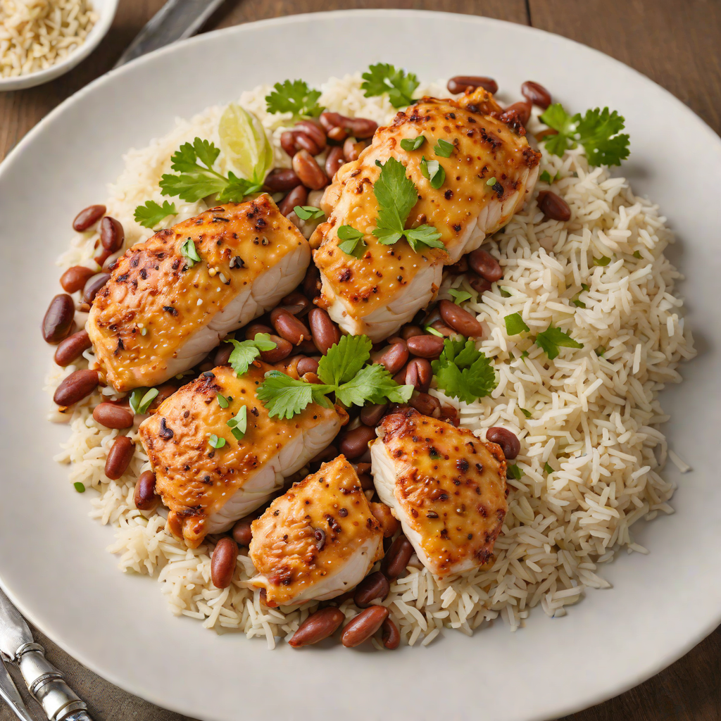 Sautéed Pollo Plate with Beans and Rice