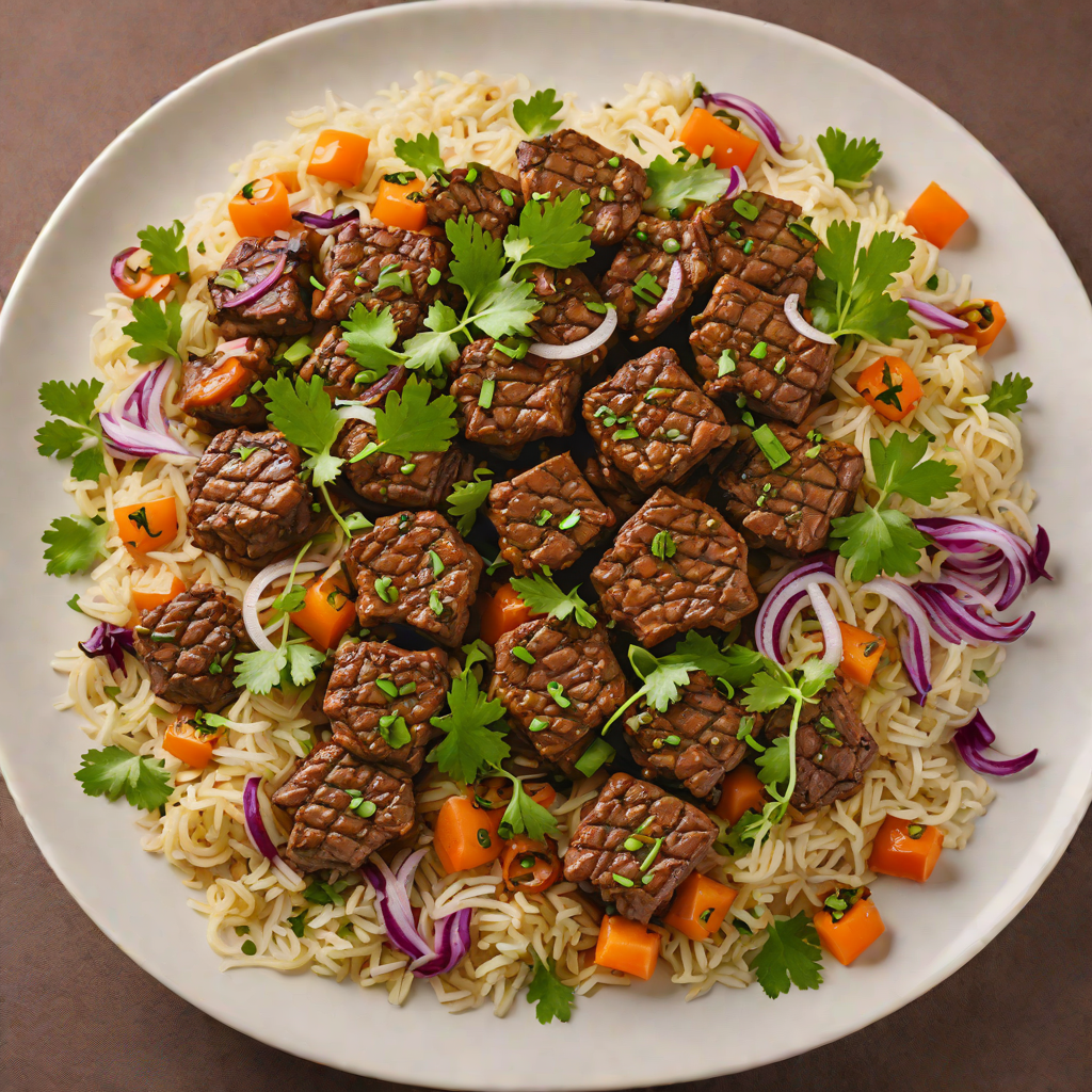 Grilled Tibs Beef Stir with Onions and Ethiopian Spices