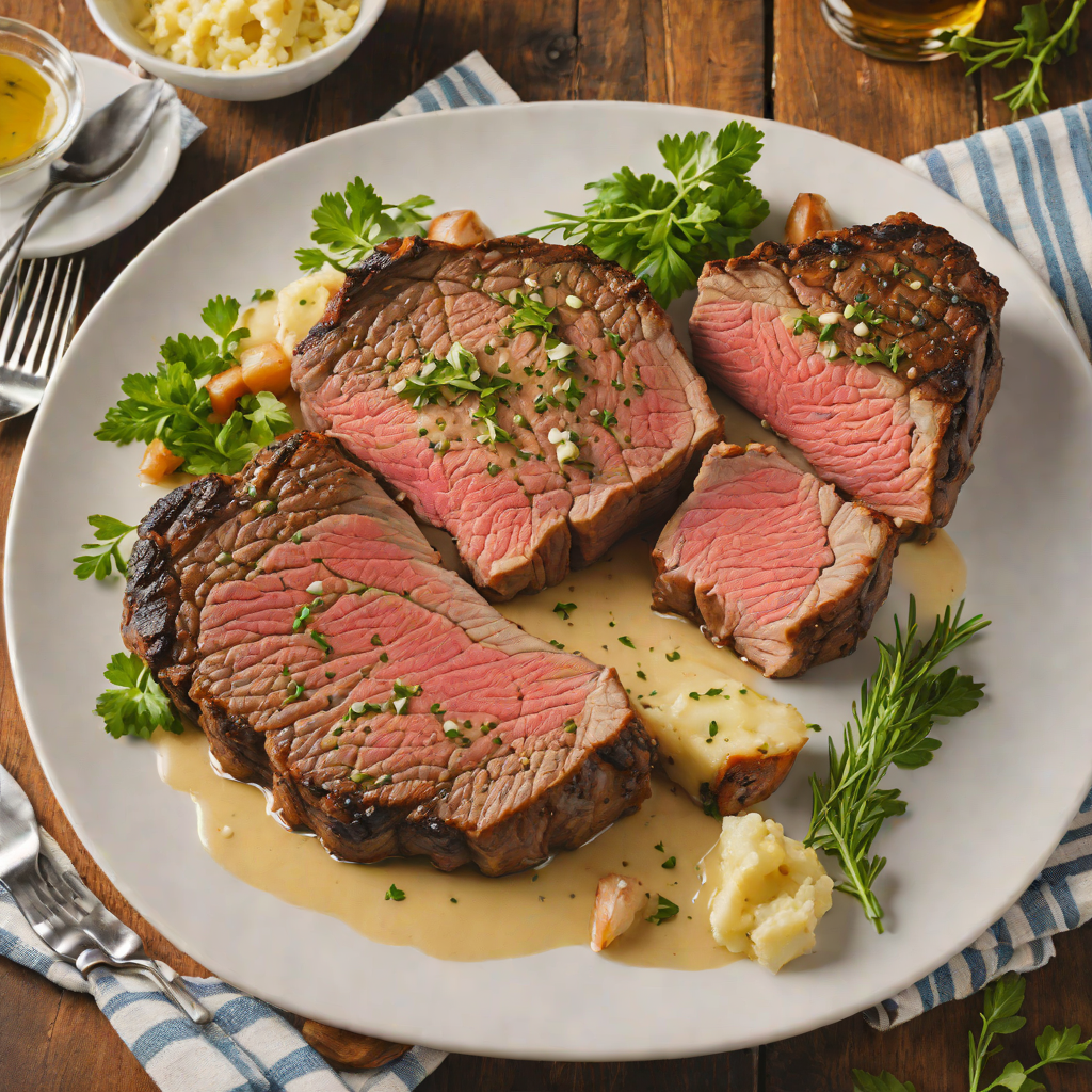 Steakhouse-Style Pan-Roasted Ribeye with Garlic Butter