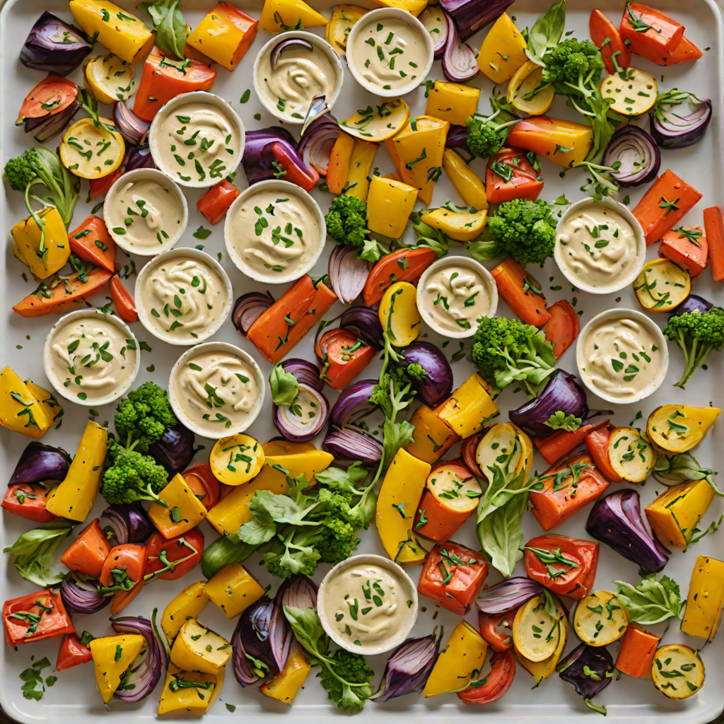 Half-Sheet Pan Roasted Vegetables with Tahini Drizzle