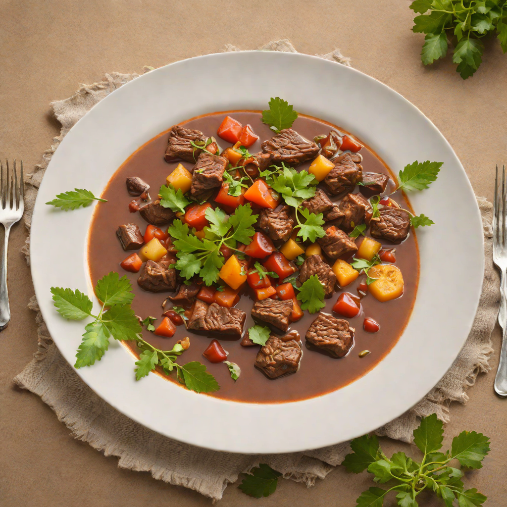 Slow-Cooked Kangaroo Stew with Bush Tomato and Kakadu Plum