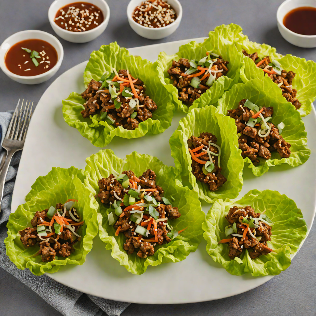 Crisped Korean Bulgogi Beef Lettuce Wraps