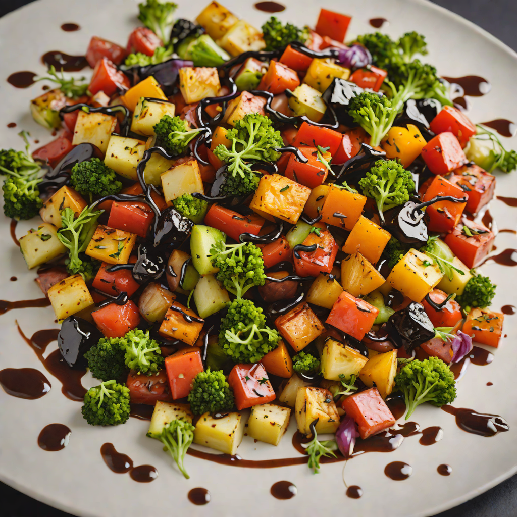 Heavy Steel Oven-Roasted Vegetable Medley with Balsamic Glaze