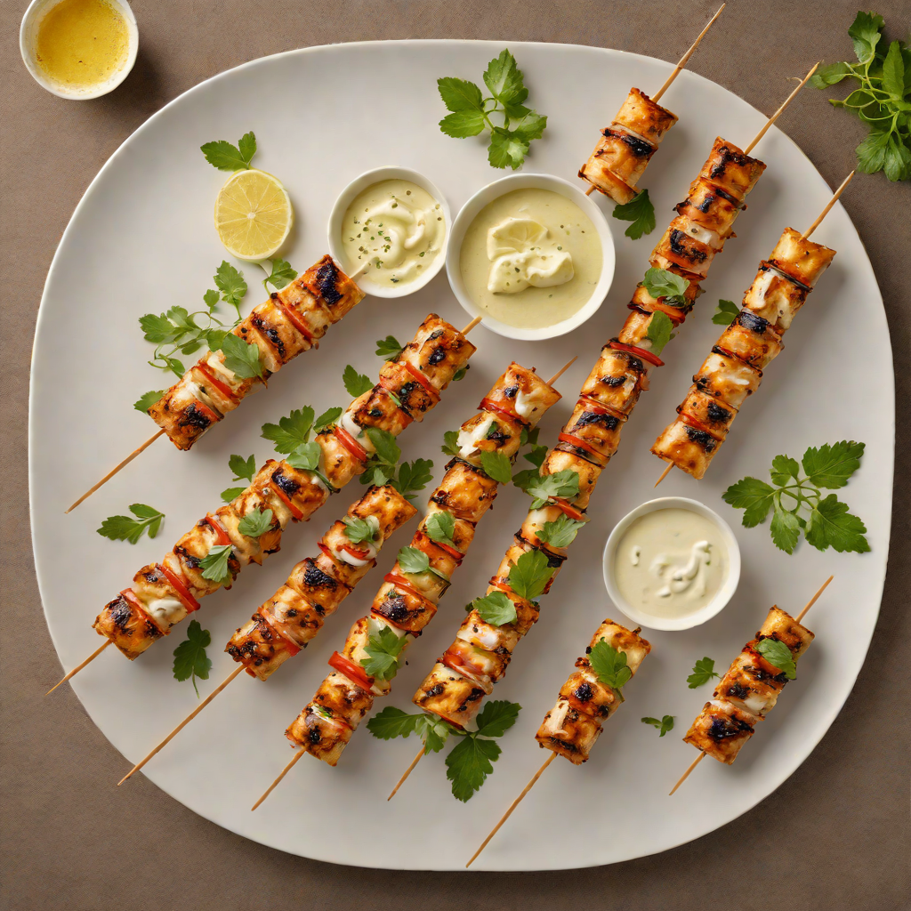 Laser-Cut Herb-Infused Chicken Skewers with Yogurt Marinade