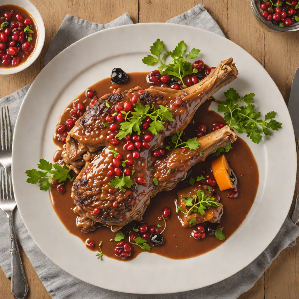 Slow-Cooked Lamb Shank with Native Pepperberry Gravy