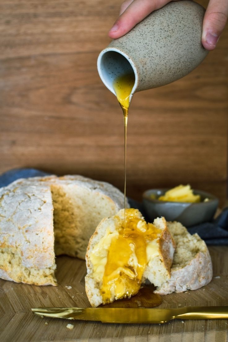 Steamed Damper Bread with Golden Syrup Butter