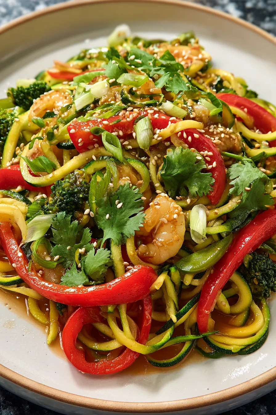 Lemon-Ginger Zucchini Noodle Stir-Fry