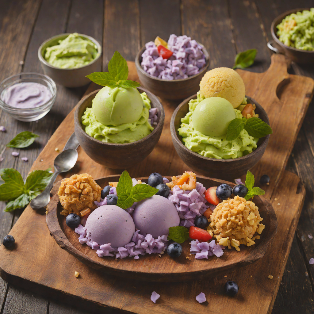 Halo-Halo with Sweet Beans and Ube Ice Cream