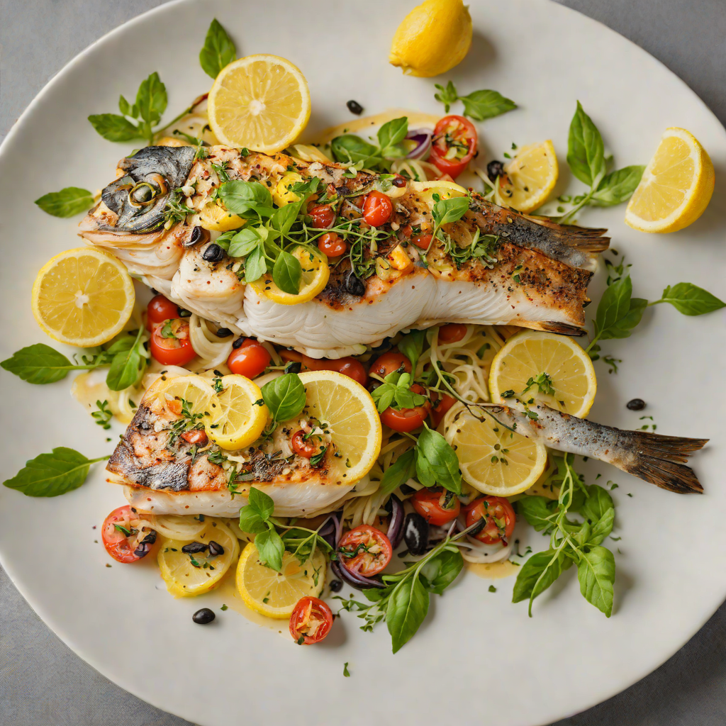 Lemon-Oregano Grilled Sea Bass