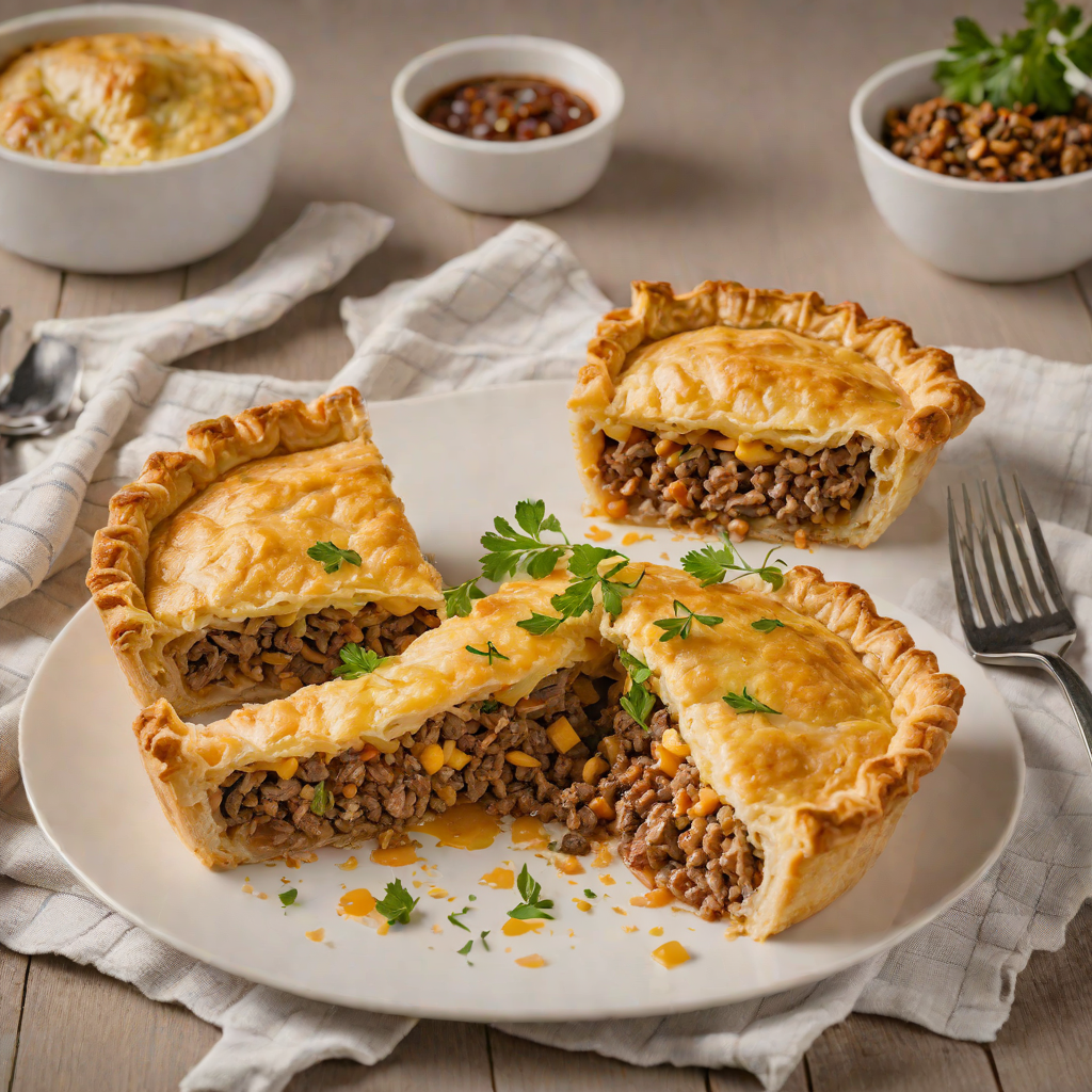 Oven-Baked Meat Pie with Rich Beef Mince Filling