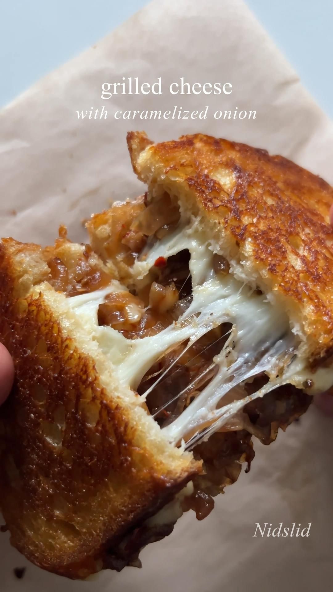 Stovetop Vegemite and Cheese Toastie with Caramelized Onion