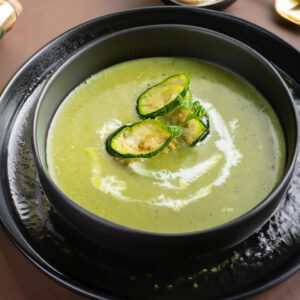 Bloat-Busting Zucchini Soup with Herb Oil