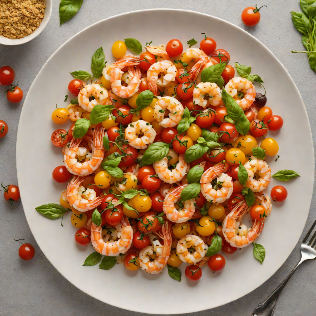Sautéed Shrimp and Cherry Tomato Skillet with Basil