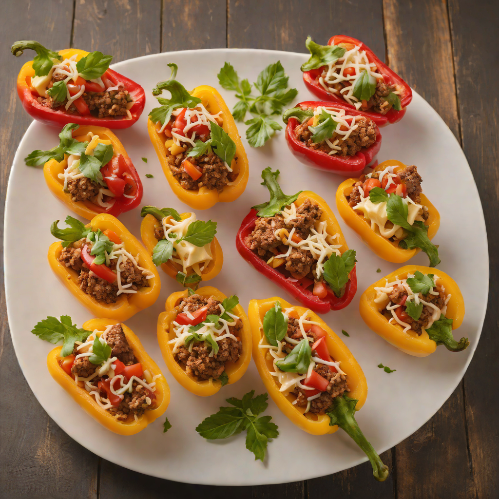 Cheese-Stuffed Bell Pepper Boats with Italian Sausage