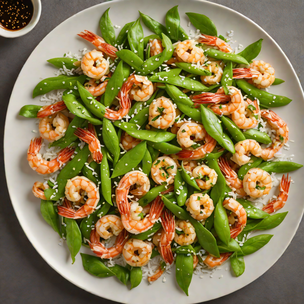 Stir-Fried Ginger-Lime Shrimp with Snow Peas