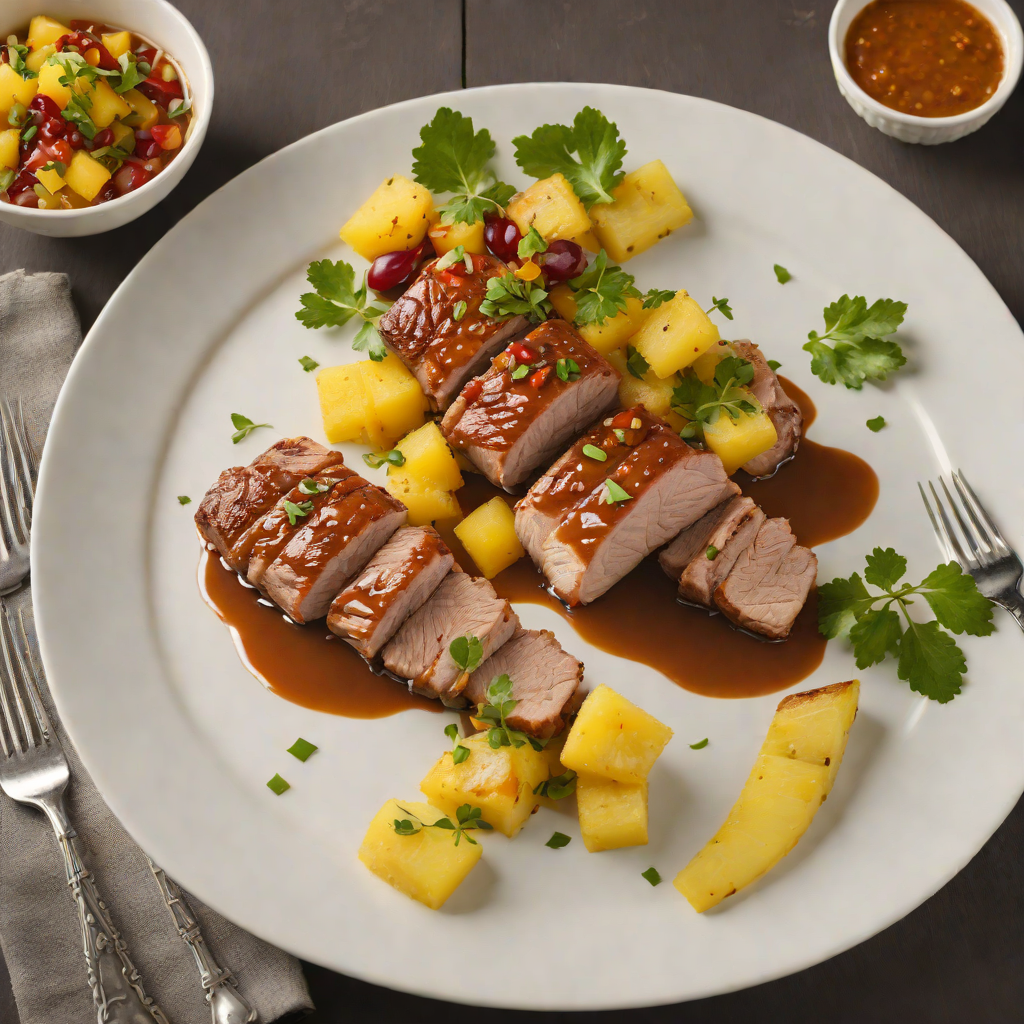 Rum-Glazed Pork Tenderloin with Pineapple Chutney