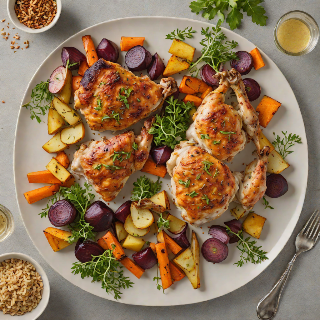 Sheet Pan Spiced Ozark Chicken with Roasted Root Vegetables