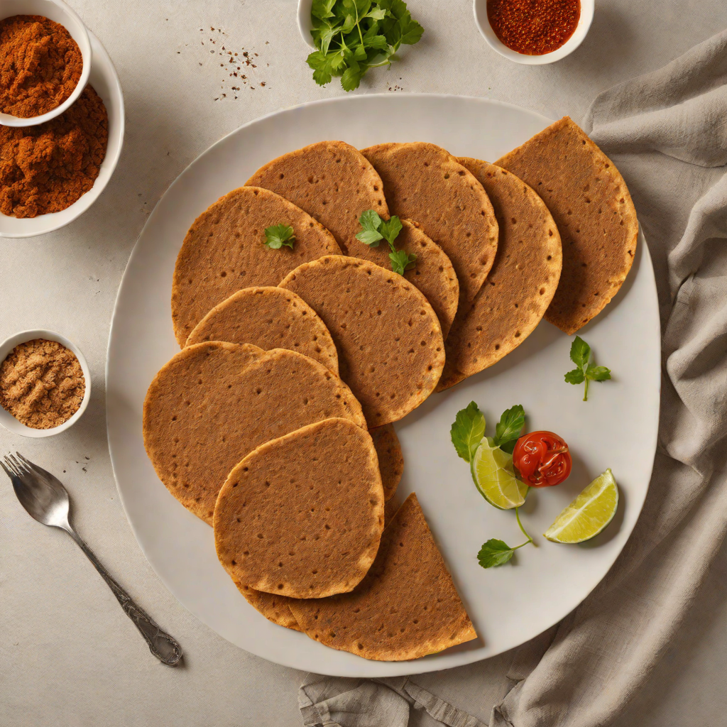 Baked Injera Flatbread with Teff Flour