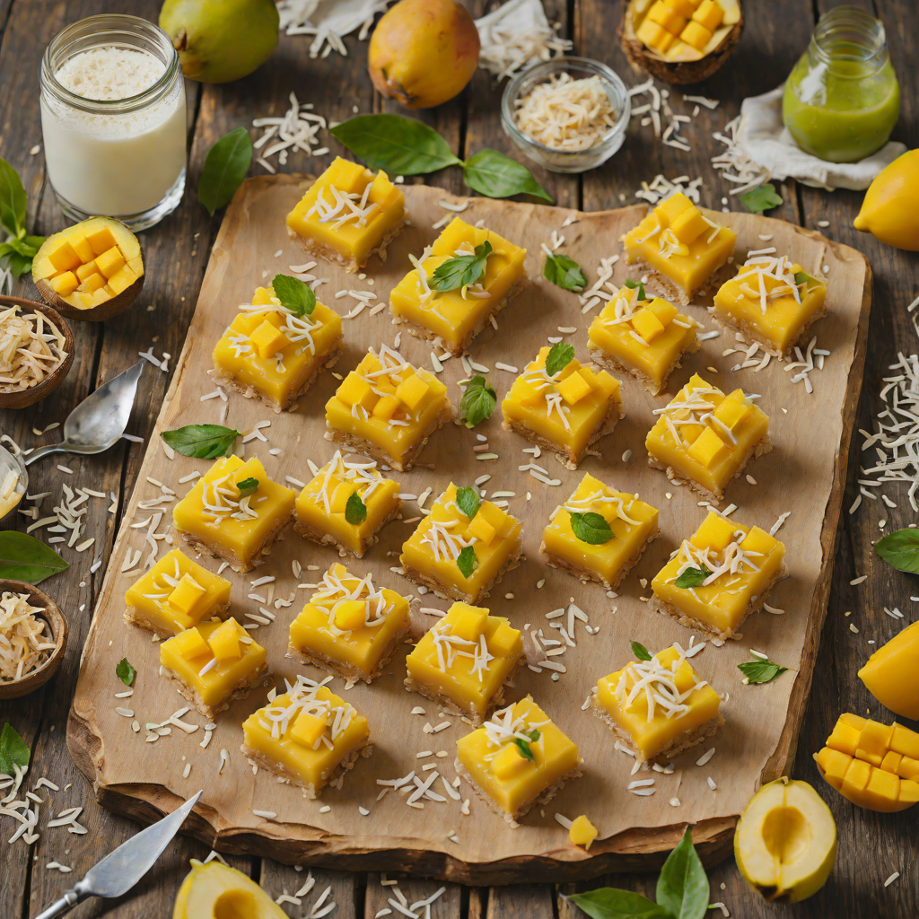 Gluten-Free No-Bake Coconut Mango Bars