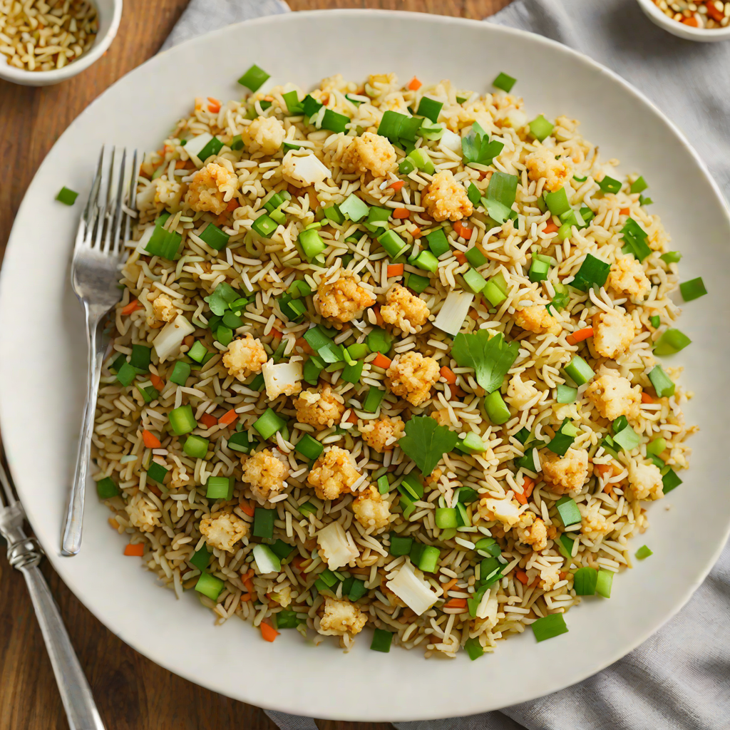 Low-Carb Cauliflower Fried Rice with Garlic and Scallions