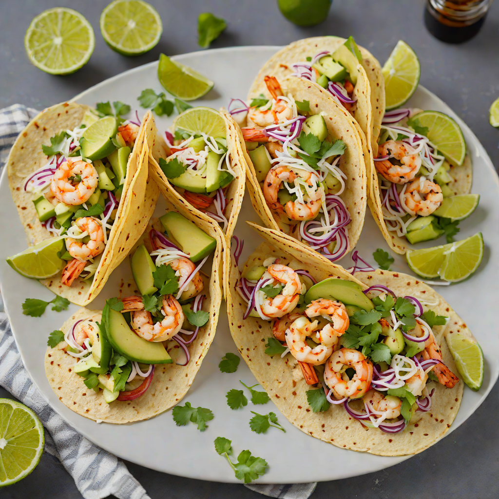 Grilled Citrus-Lime Shrimp Tacos with Avocado Slaw