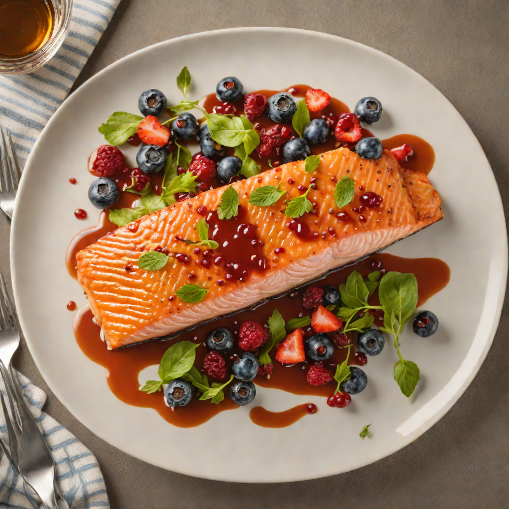 Pan-Seared Salmon with Berry Glaze
