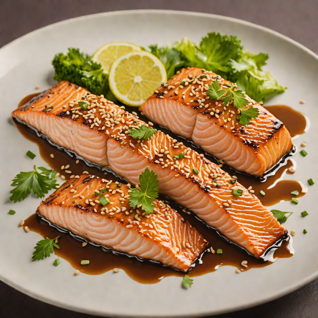 Pan-Seared Salmon with Maple Soy Glaze and Sesame Seeds