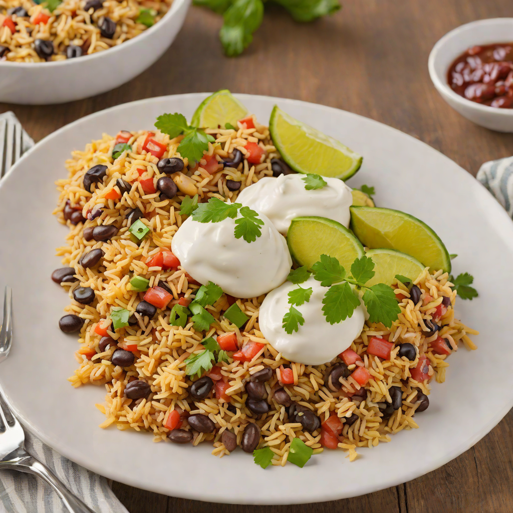 Excel-Inspired Layered Mexican Bean and Rice Casserole