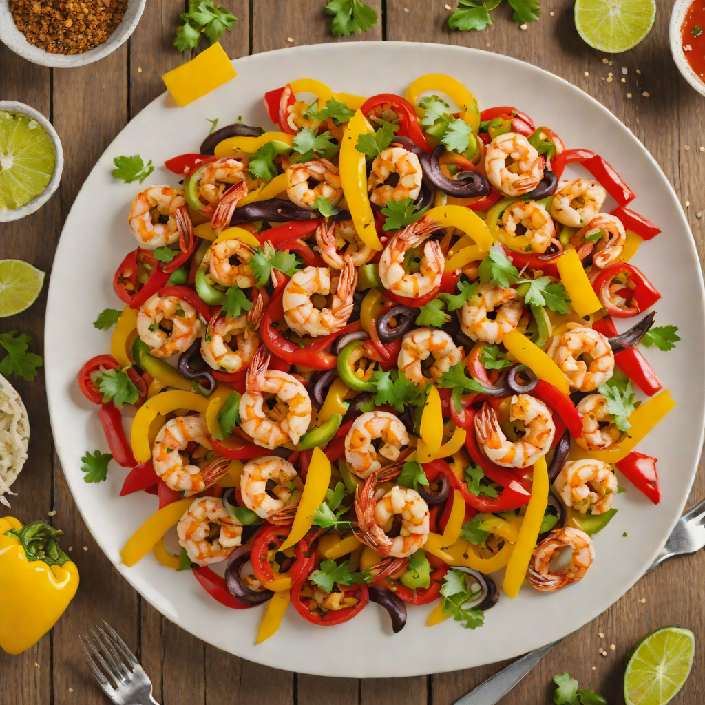 Cajun-Spiced Shrimp Fajita Stir Fry with Bell Peppers