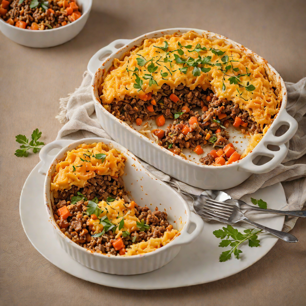 Beef and Vegemite Shepherd's Pie with Sweet Potato Topping