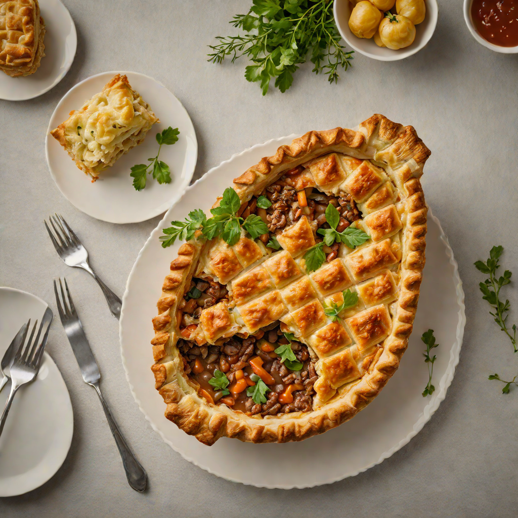 Slow-Cooked Beef and Vegetable Pie with Golden Pastry