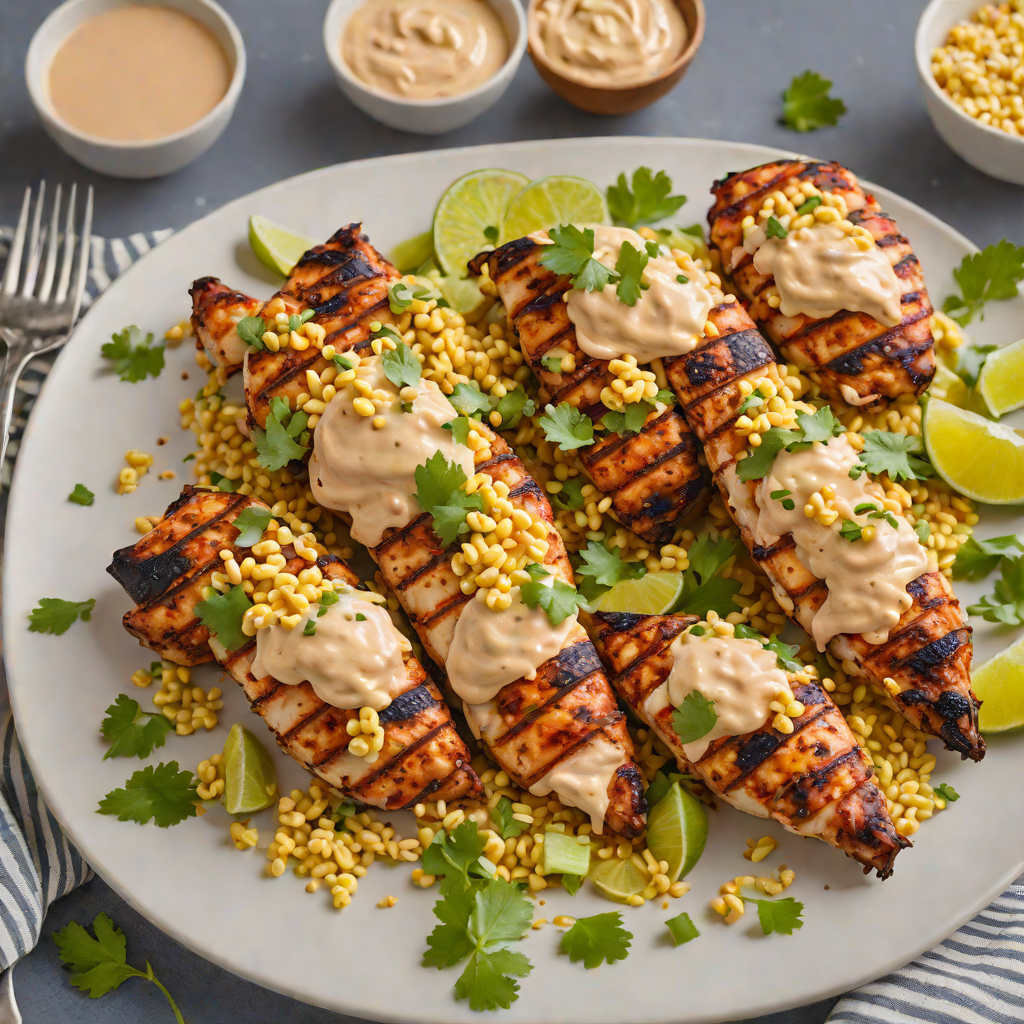 Street Corn-Inspired Grilled Chicken with Chipotle Mayo