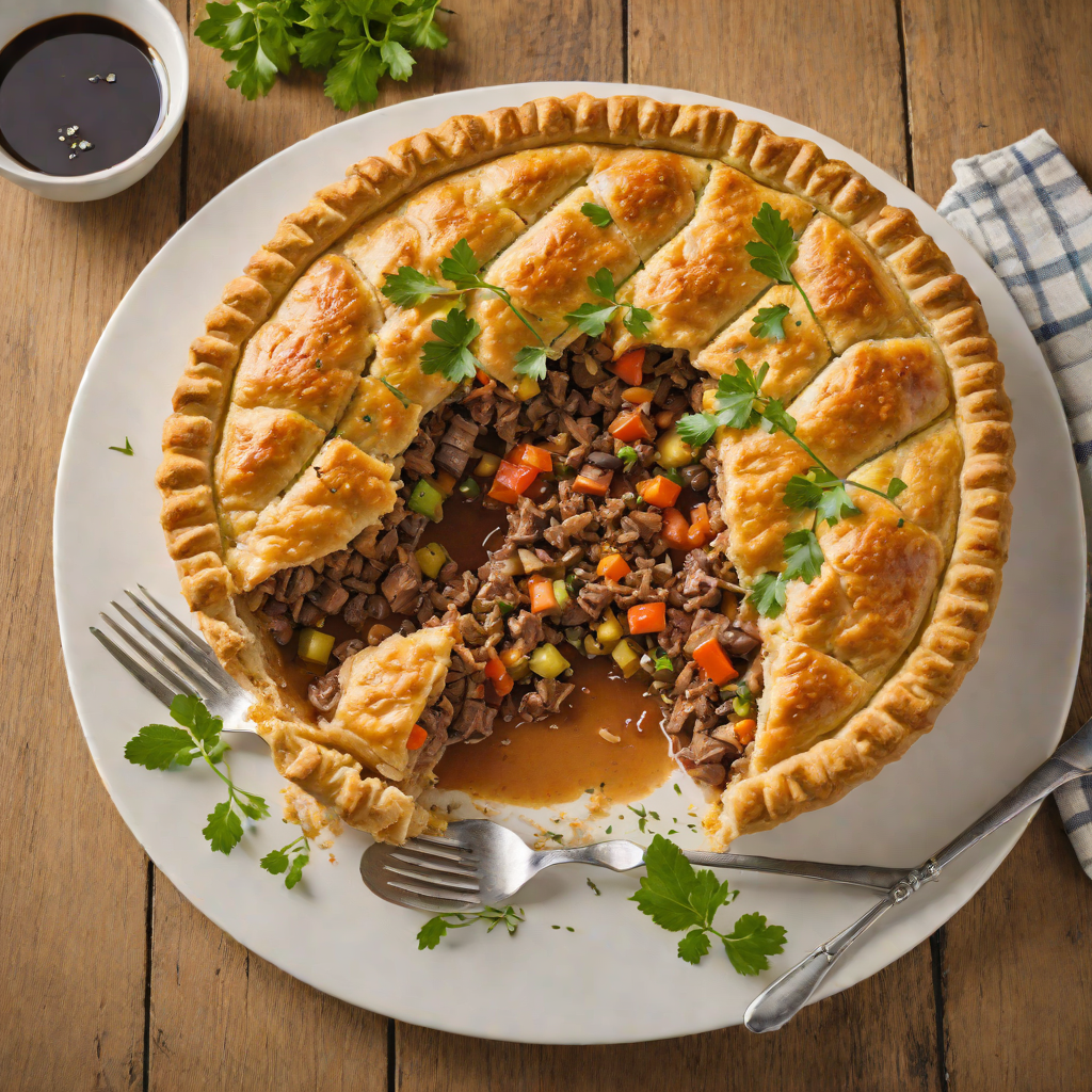 Slow-Simmered Aussie Beef and Veggie Meat Pie