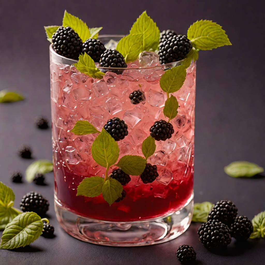 Muddled Basil Blackberry Fizz