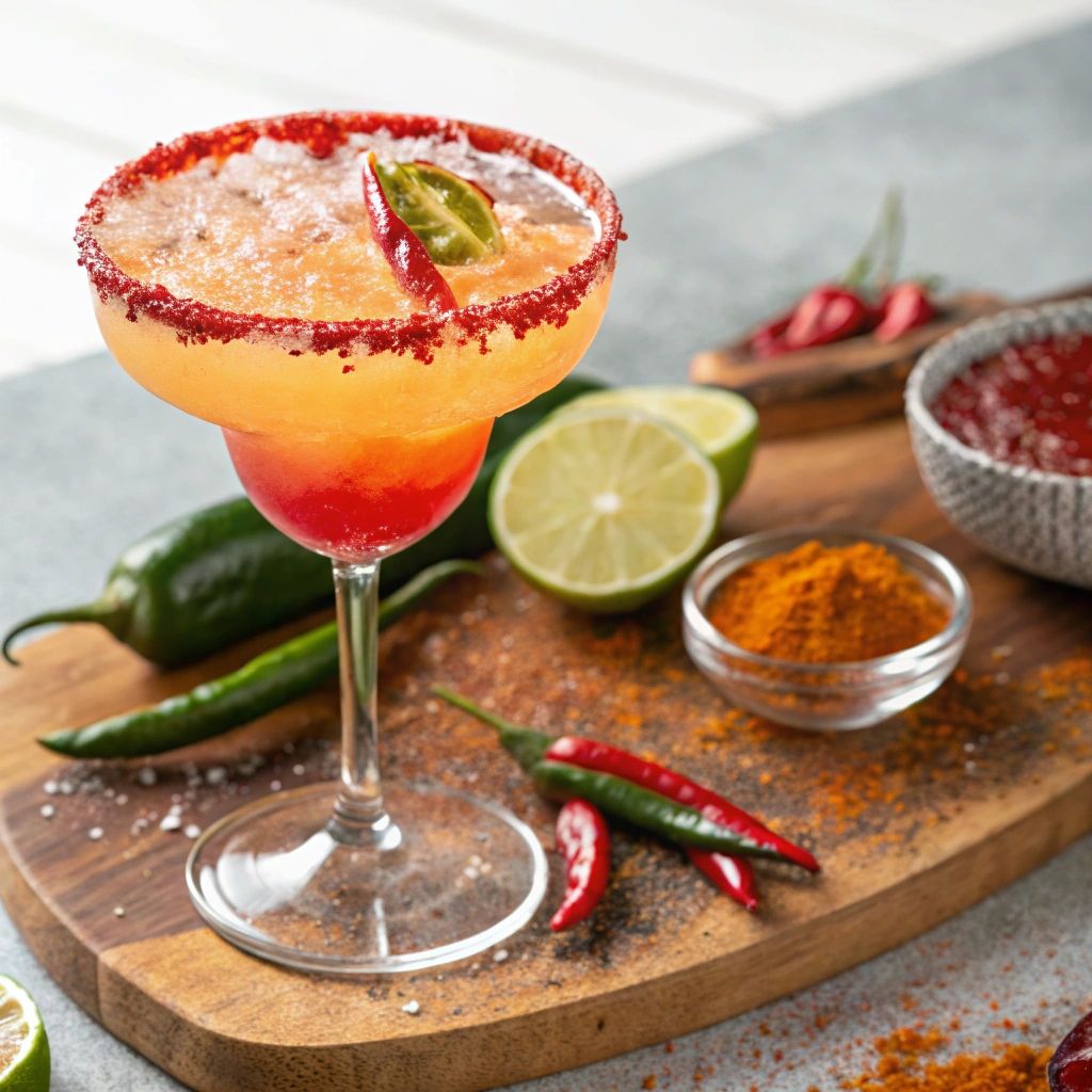 Spicy Tequila Sunset Margarita