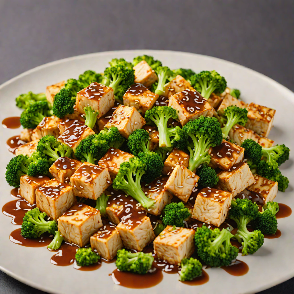 Stir-Fried Tofu with Broccoli and Spicy Szechuan Sauce