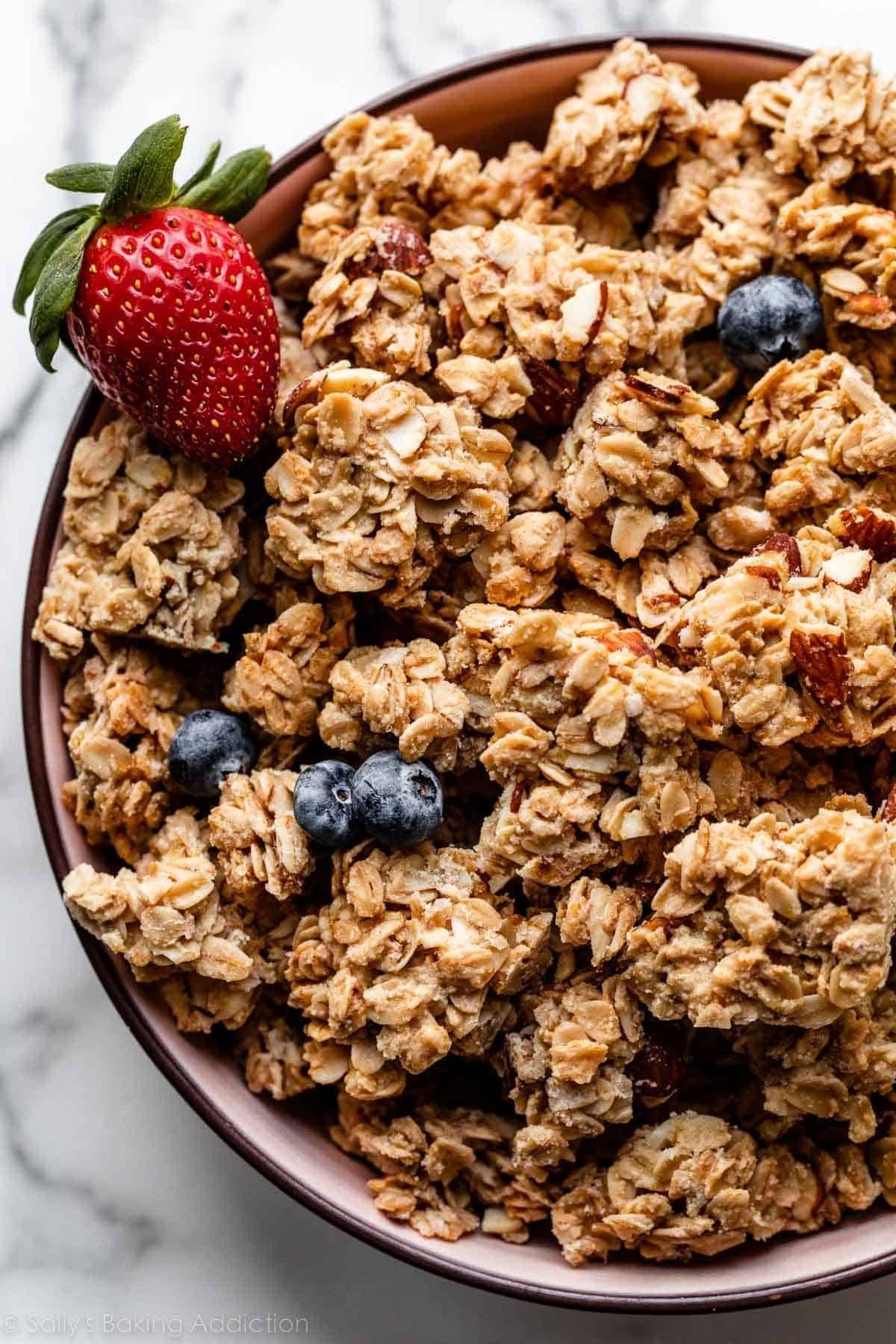 Five-Ingredient Honey Almond Granola Clusters